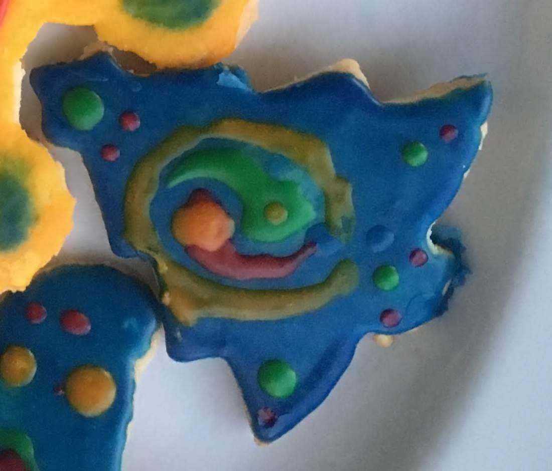 Bodhi Day Christmas Cookie, Bodhisattva of Yin and Yang.