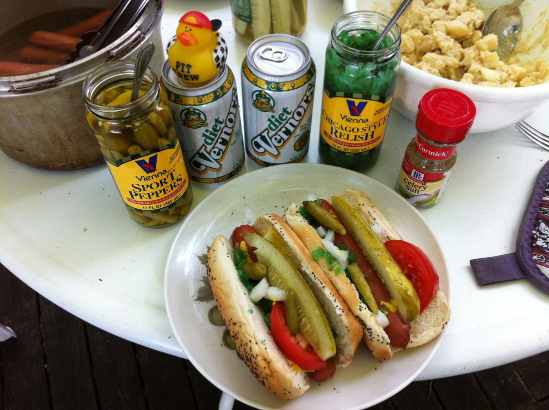 Rubber Ducky and Chicago Style Hotdog